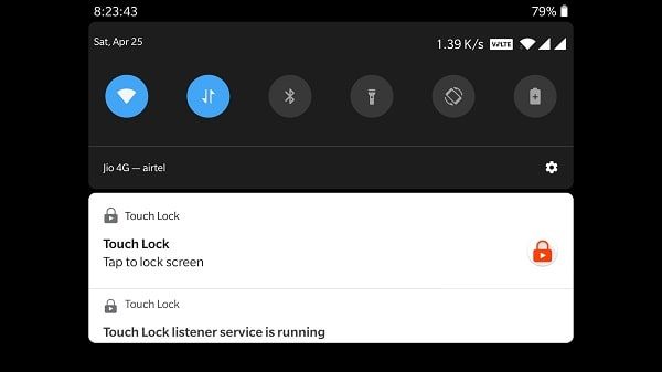 Touch Lock Notification