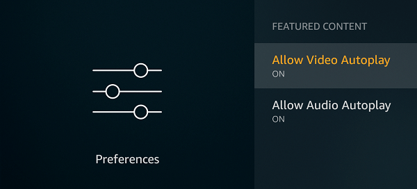 Auto Play Enabled in Fire TV Stick