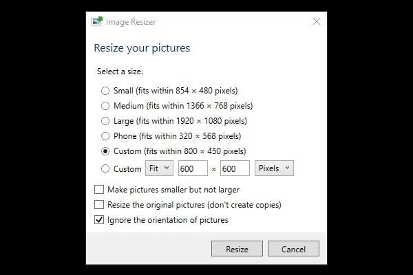 Image Resizer - Resize Pictures using PowerToys