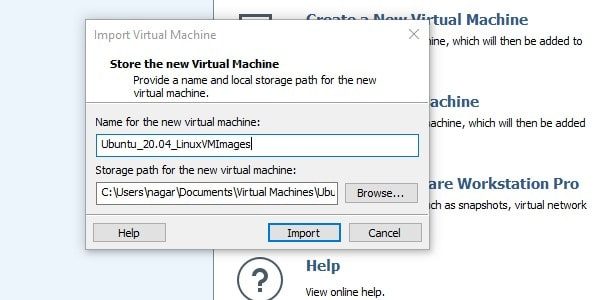 Import Ubuntu Virtual Machine