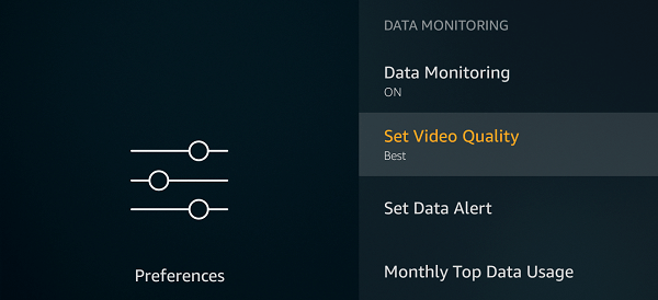 Video Quality Settings - Fire Stick