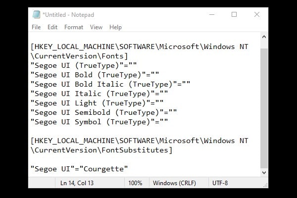 Change the default system font in Windows 10 - BounceGeek