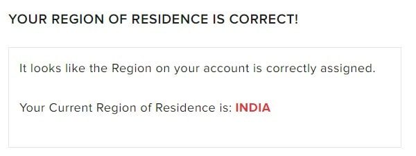 Current Region of Residence