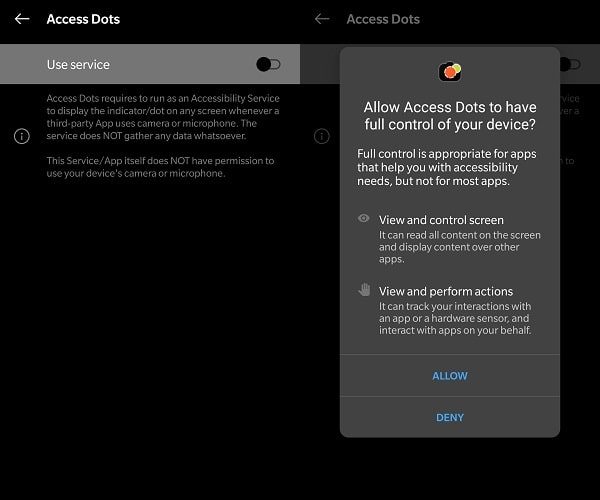 Access Dots Accessibility Settings