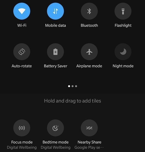Add Nearby Share to Android's Quick Settings Menu