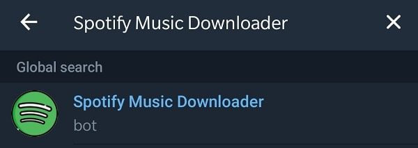 Add Spotify Music Downloader bot in Telegram