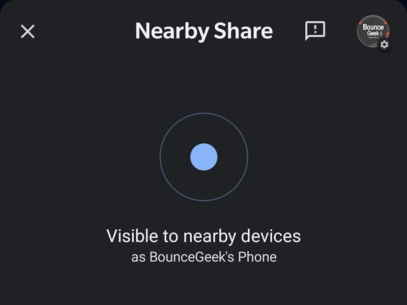 Enable Nearby Share on Android and Share Files