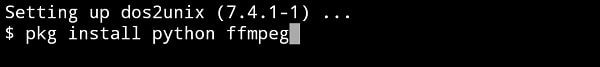 Install Python and FFMPEG