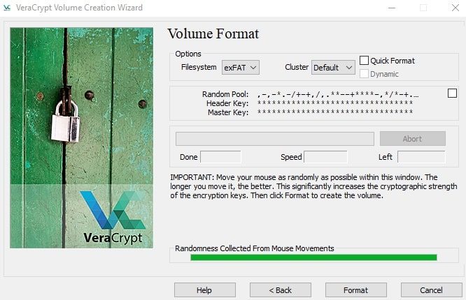 Format Drive and Encrypt