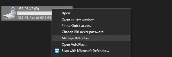 Manage BitLocker