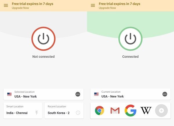 ExpressVPN Connected to Change Netflix Region