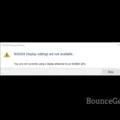 NVIDIA Display settings are not available
