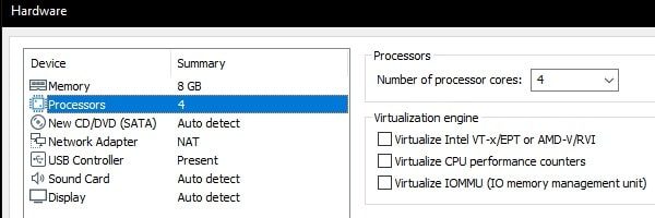 Number of Processor Core 4 - macOS 10.16 Beta