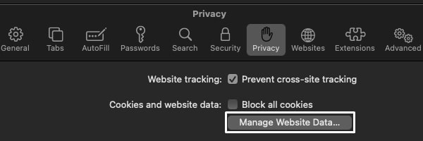YouTube Playback ID Error - Safari Manage Website Data