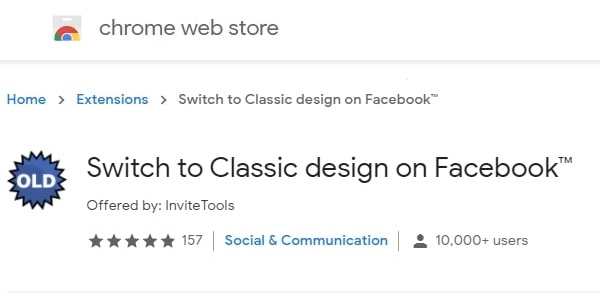 Switch to Classic design on Facebook