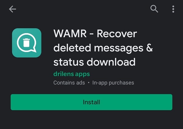 WAMR - Recover deleted messages & status download