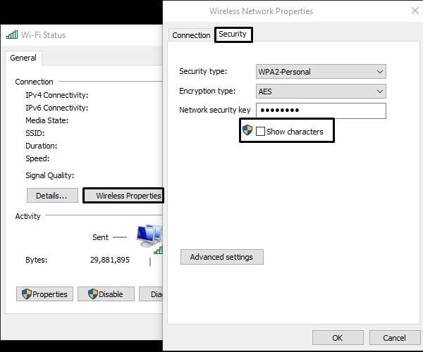 Find WiFi Password of connected WiFi - Network Security Key