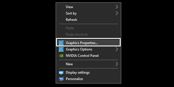 Intel Graphics Properties