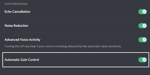 Discord Automatic Gain Control