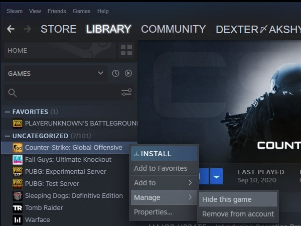 How to Hide Steam Games in Your Library to Reduce Clutter