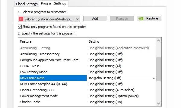 Max Frame Rate off for Valornat - VSync not working