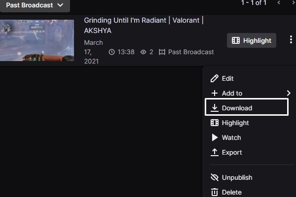 Download Twitch VODs Video