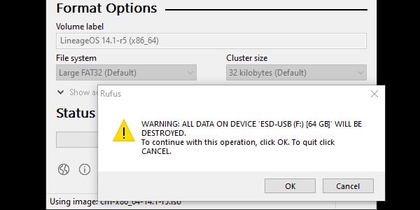 Format USB Drive to Lineage OS