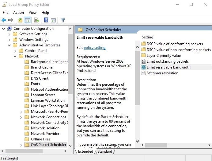 QoS Packet Scheduler