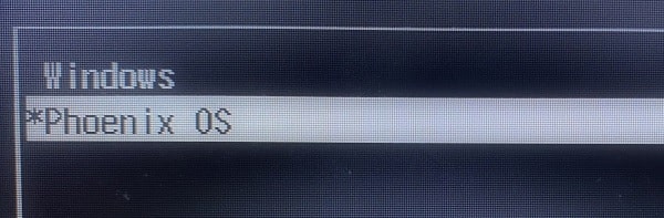 Select Phoenix OS from Boot Menu