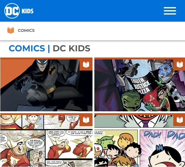 DC Kids Website to Read Comics Free
