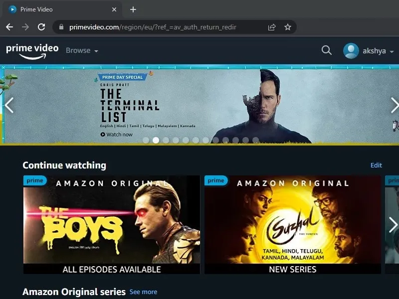 Download Amazon Prime Videos on PC