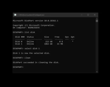 Restore Deleted Partition after Diskpart Clean