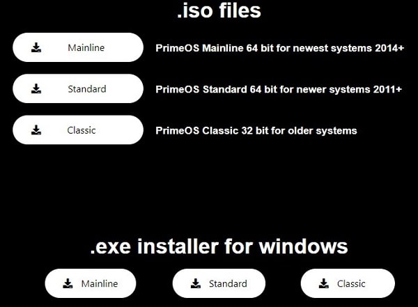 PrimeOS ISO File and EXE Installer