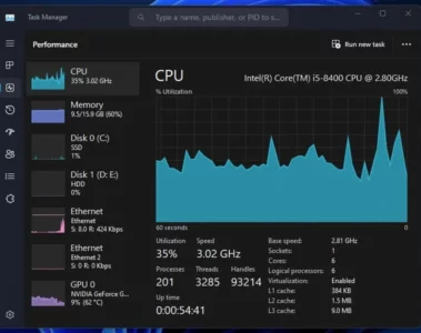 Task Manager not Responding