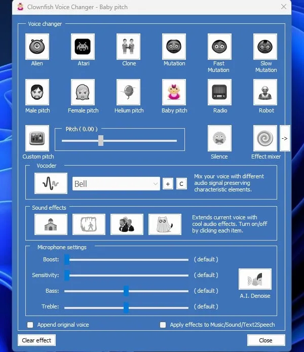 Clownfish Voice Changer Homepage