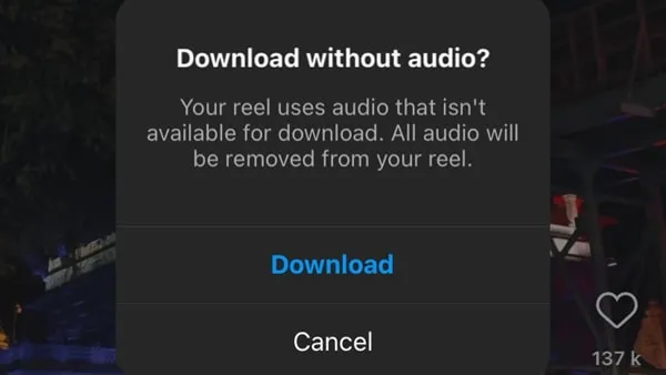 Download Reel without audio