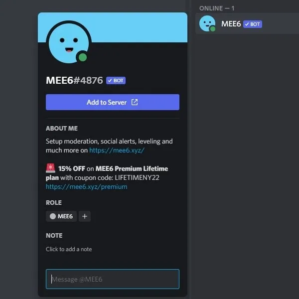 MEE6 Discord Bot