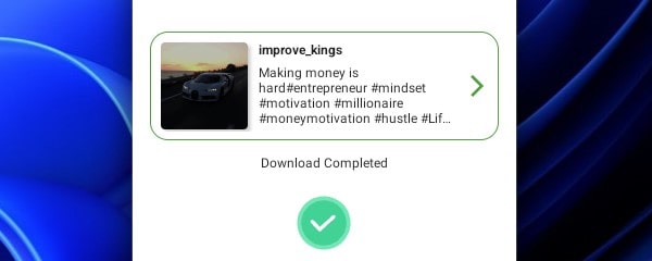 TikTok Video Download Completed