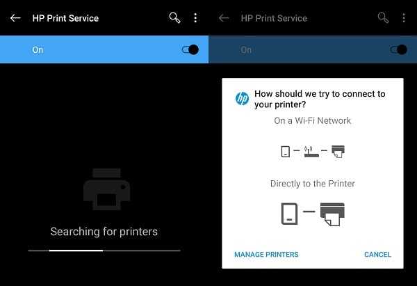 Add a HP Printer using WiFi to Print from Android