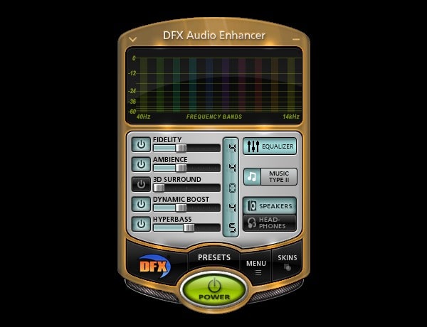 DFX Audio Enhancer Equalizer