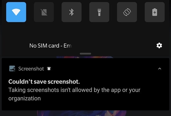 Couldn't save screenshot
