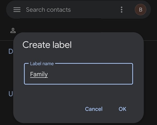 Create Gmail Contacts Group