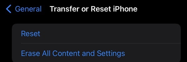 Reset iPhone and Erase All data