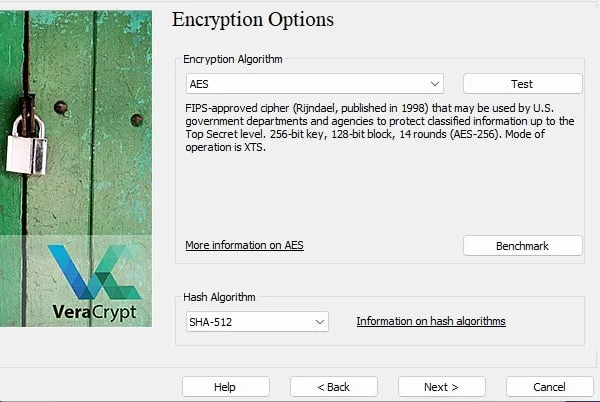 VeraCrypt Encryption Options
