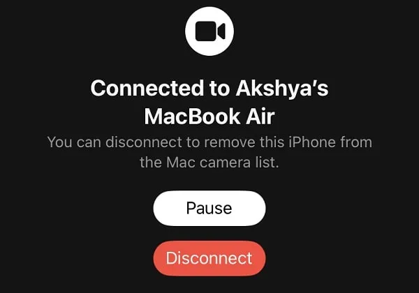Connected to Macbook Air
