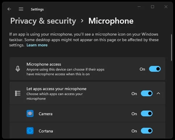Windows 11 Microphone Settings to Mute Microphone