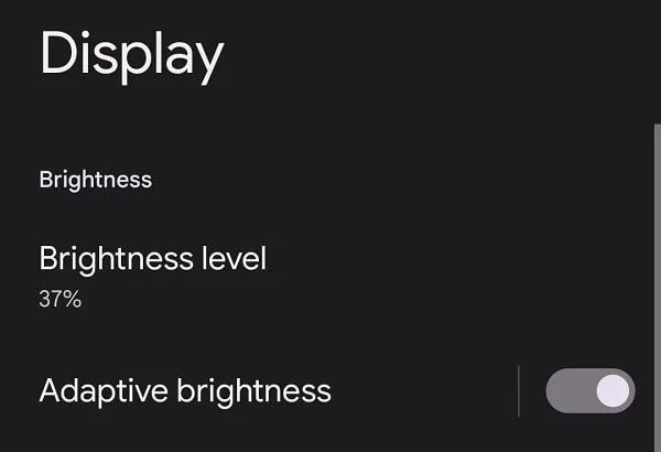 Turn on Use Adaptive Brightness