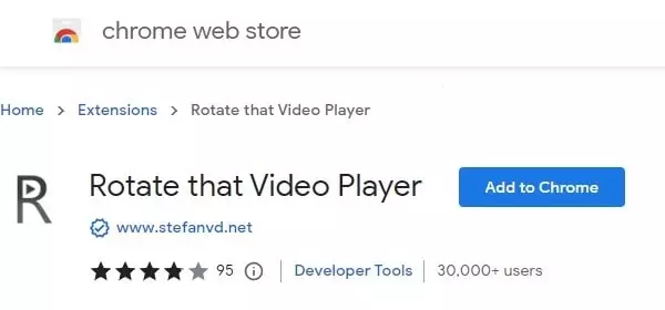 Rotate that Video Player Chrome Extension
