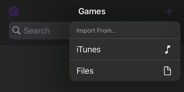 Select Game ROM File from Files App