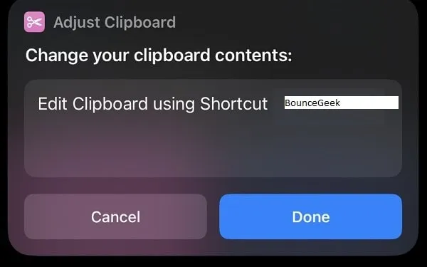 Edit Clipboard on iPhone